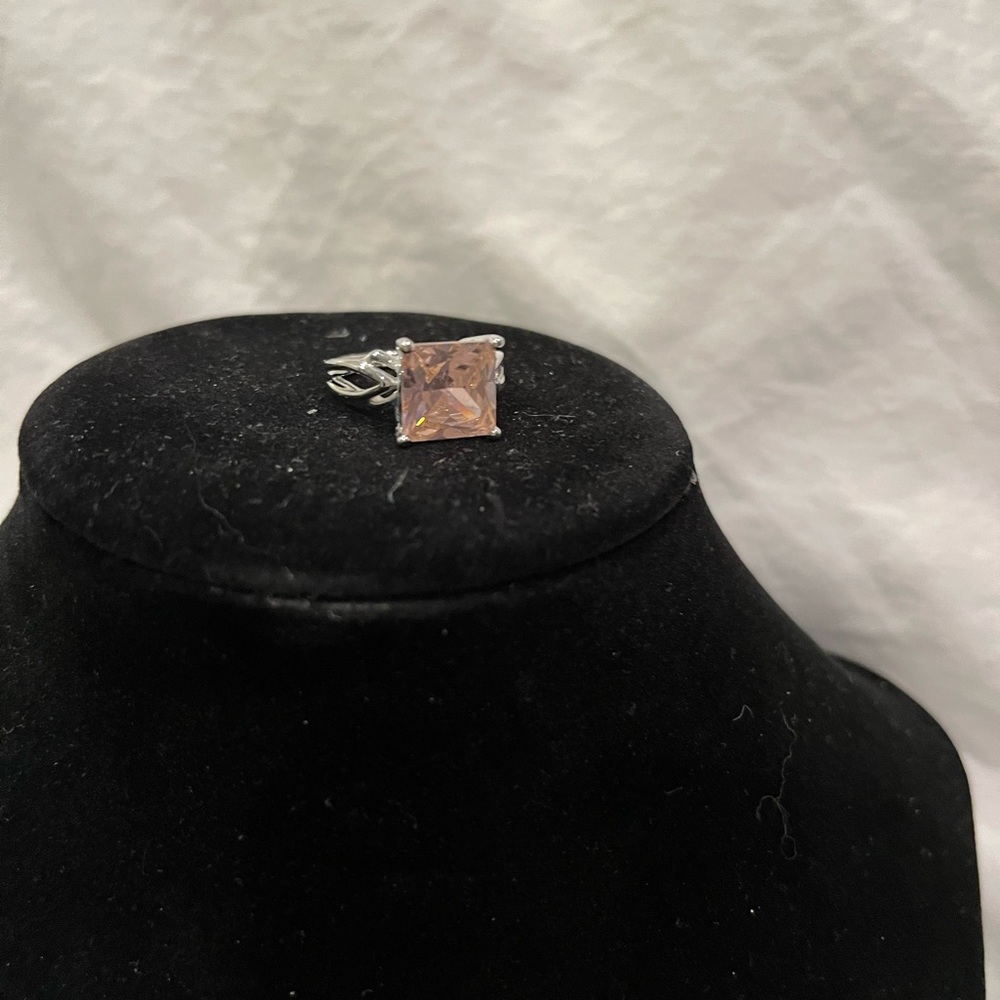 Pink crystal ring